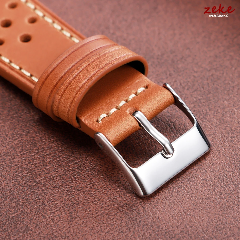 Luxurious Genuine Leather Unisex Watch Strap - Breathable Sport Bracelet Accessory
