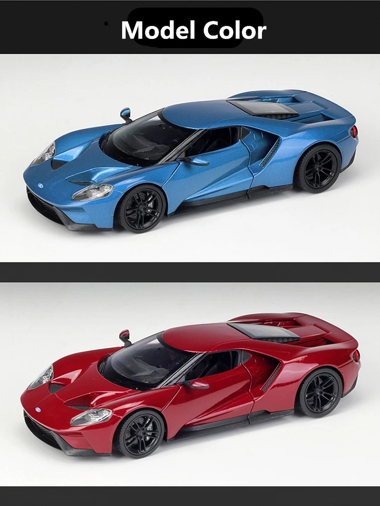 12-フォードgt 2017合金車モデル,ダイキャストメタル,おもちゃ