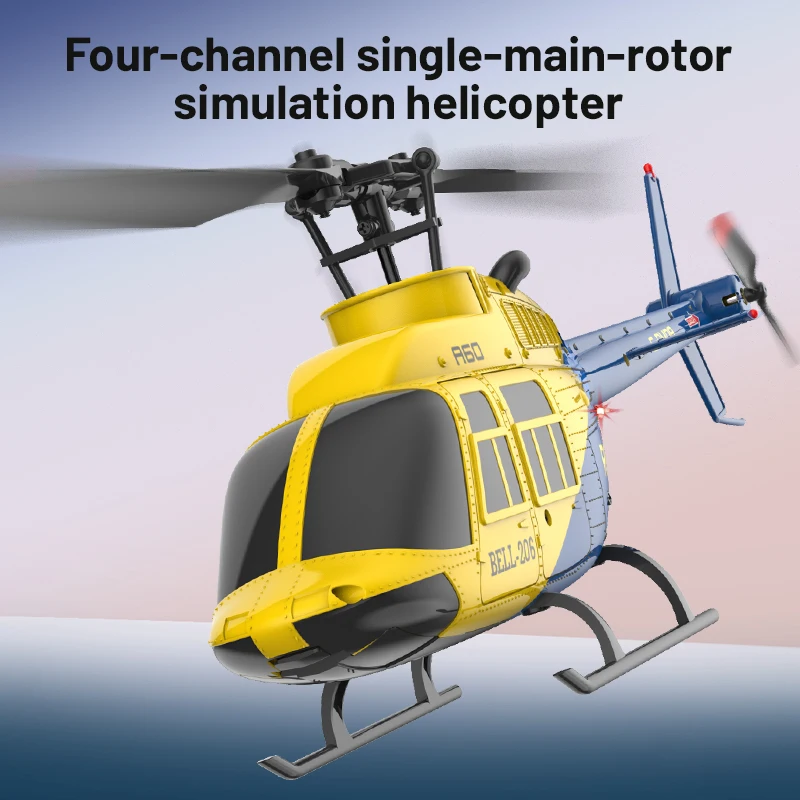 BELL206 RC Helicopter – 4-Channel Single-Blade Remote Control Helicopter with Gyroscope Stabilization | RC Aircraft Toy for Kids & Beginners 2