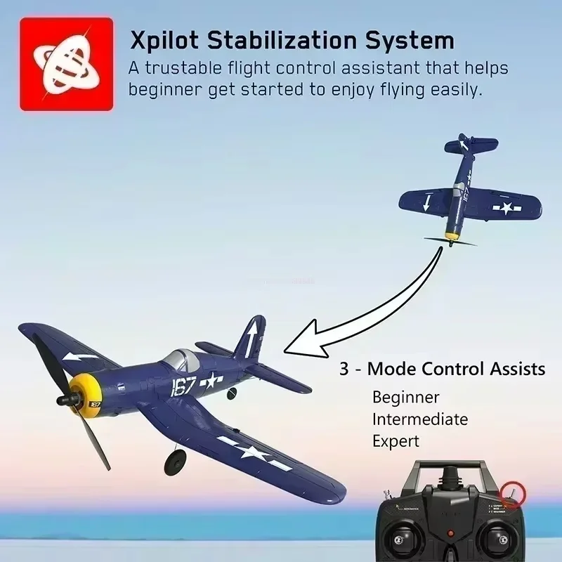 Hot Rc Airplane F4u Corsair Wwii Remote Control Plane Rc Plane 2ghz 4ch 6 Axis 761-8 Rtf Epp Foam Aircraft Kids Toy Special Gift 5
