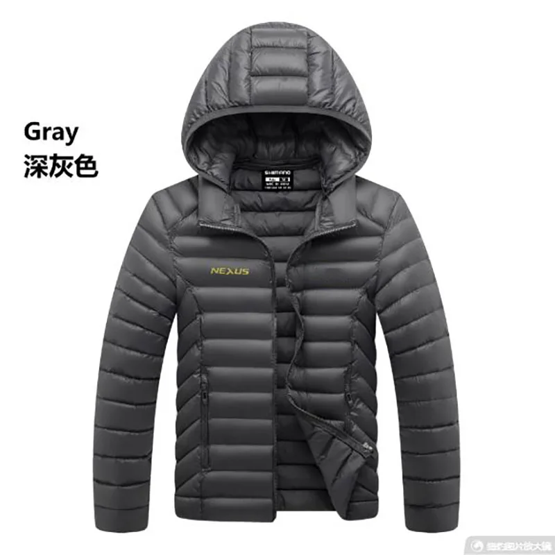 New Fisherman Down Jacket Men Winter Outdoor Fishing Warm Coat Thickened Hooded Long-sleeved Fishing Jacket Plus Size 6XL
