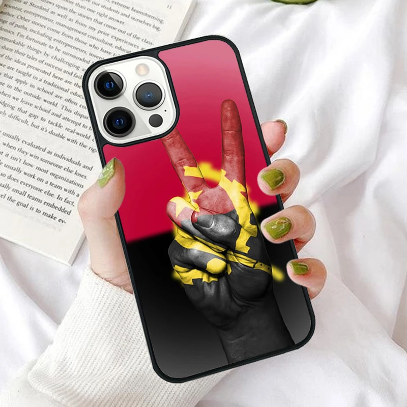 Angola flag Phone Case Cover for iPhone 16 12 mini 11 13 14 15 Pro Max SE 2020 for Apple 7 8 Plus Coque 13