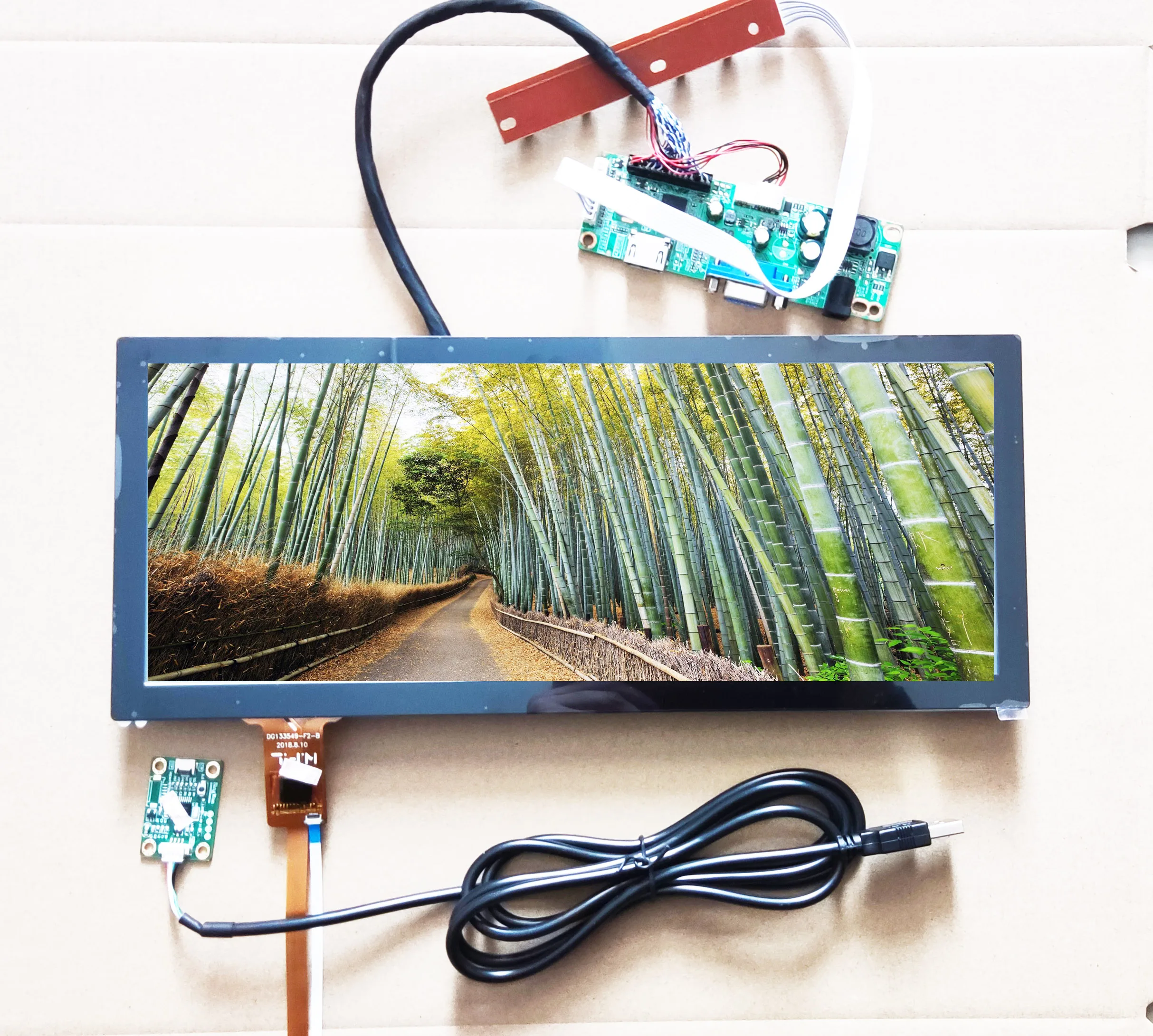 12.3 Inch Bar Lcd Kit 1920 * 720 Ips High Brightness With Mini Driver Board, Usb Capacitive Touch Screen Hsd123kpw2 - Tablet Lcds & Panels - AliExpress