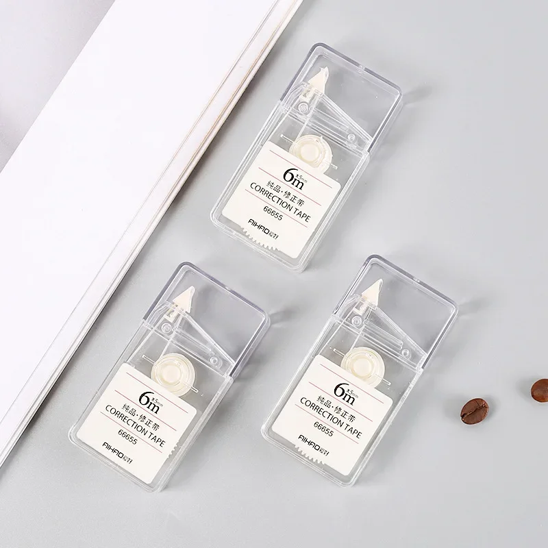 Correction Tape 6m Portable Korean Stationery Transparent White Out Corrector 1Pc
