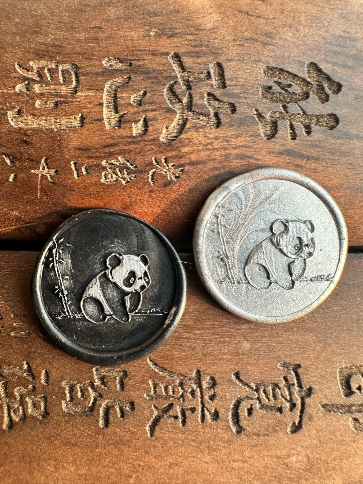 Cute Panda Wax Seal Stamp Fire Seal Stamp Copper Head 3D Relief Brass Head Carved Laser Embossingenvelope Diy Toy