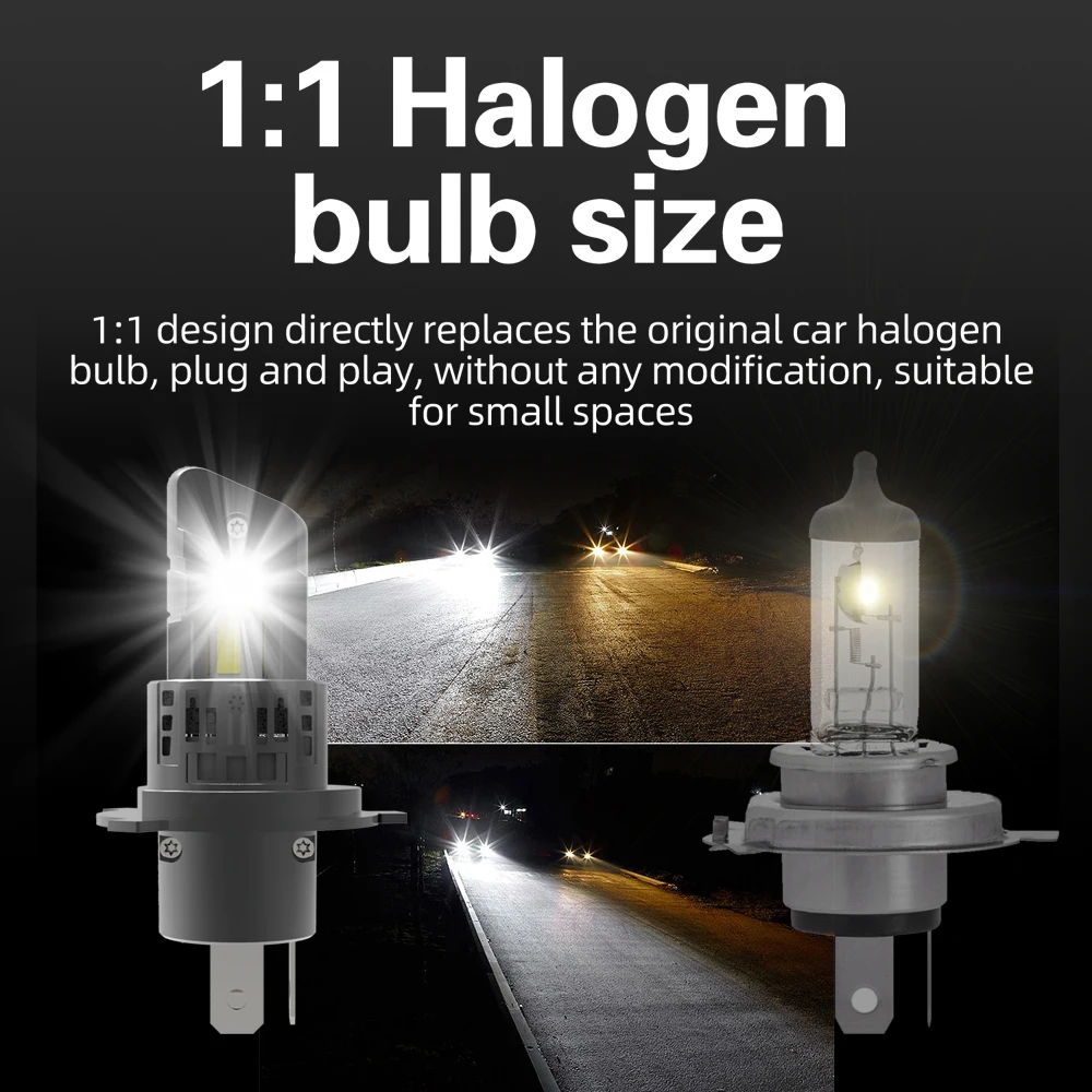 2pcs H4 HB2 9003 Led 헤드 라이트 Canbus 자동차 전구 높은 전력 흰색 안개등 다이오드 램프 12v 55w 닛산 패스 파인더 R51 2005 2013