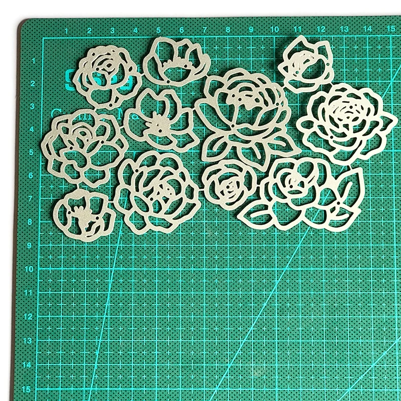 

Rose Flower Metal Cutting Dies Handmade Crafts Projects Art Creation Supplies for Birthday Greeting Card Decor