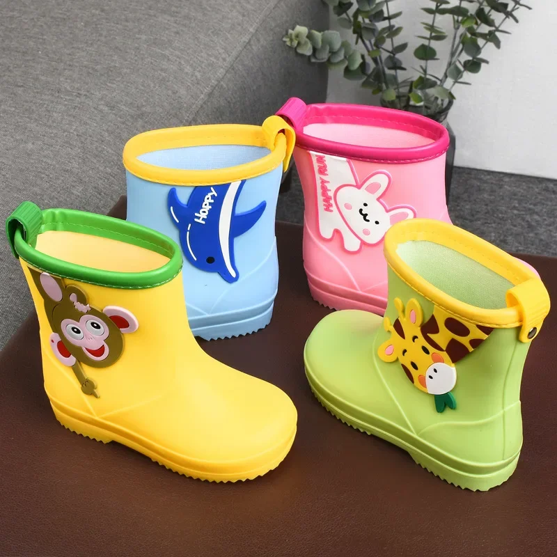 

아동 부츠 Cartoon Kid Rain Boots Four Seasons Cute Girl Boot Anti Slip Boy Rubber Shoes Baby Water Boot Infant Rain Shoes Kid Shoe