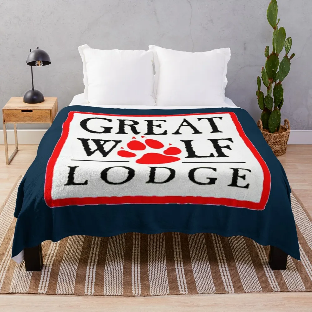

great wolf lodge Throw Blanket Loose Soft Big warm winter Blankets