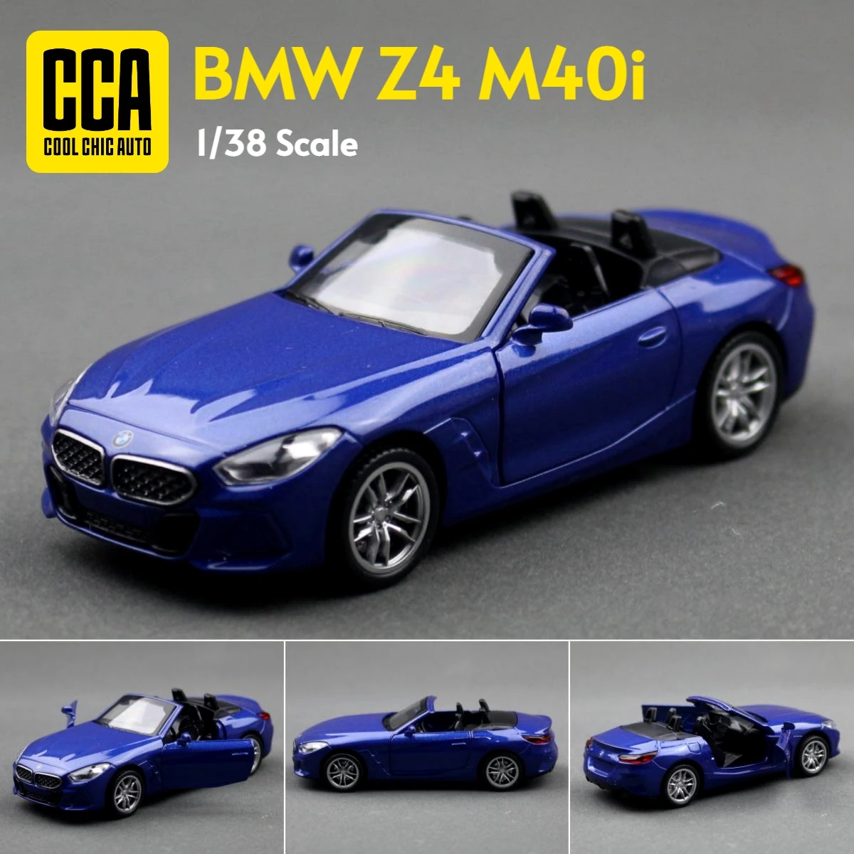 1/38 BMW Z4 M40i Toy Car Model Diecast Metal Convertible Miniature