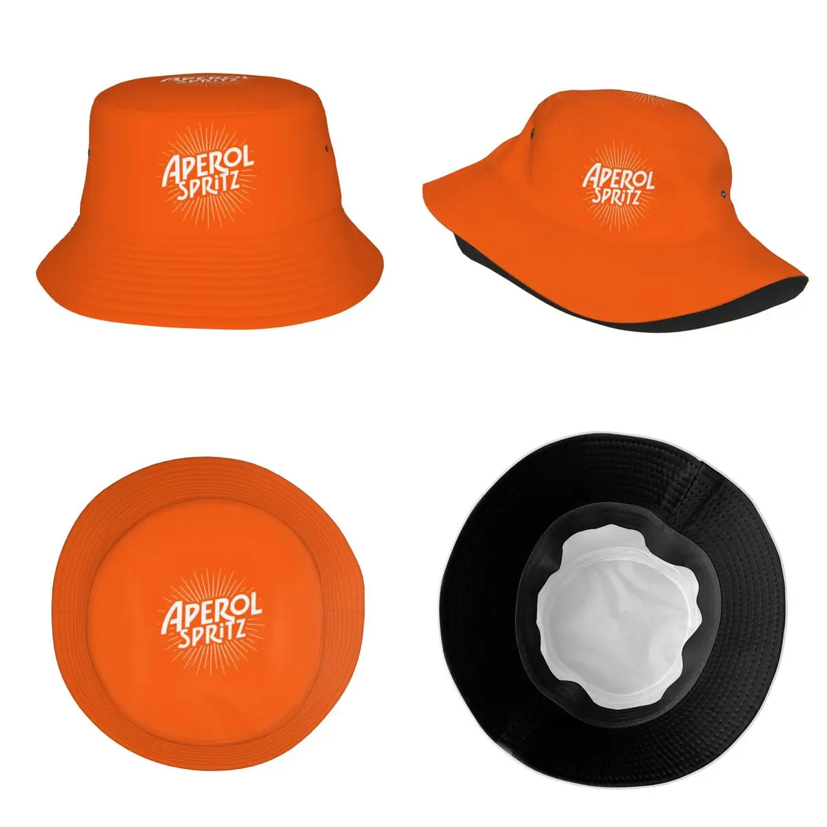 Vacation Getaway Headwear Cocktail Alcohol Drink Bar Merchandise Bucket Hats Sun Hat  Aperols Spritz Ispoti Lightweight Fishing 5