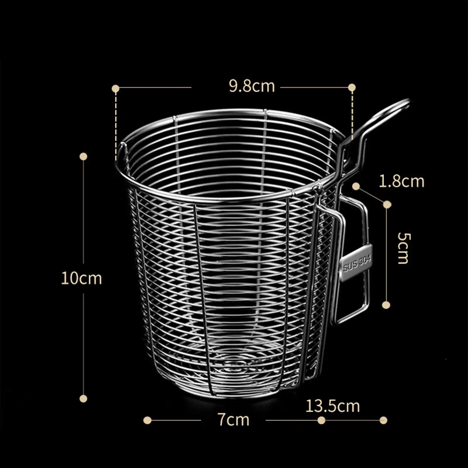 Stainless Steel Pasta Strainer with Handle, Food Dumpling Noodle: 3 - 5 Days Free Delivery Only UK