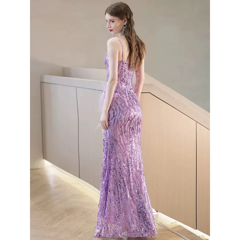 Lavender Square Neck Gigot Sleeve Frill Detail Flare Dress – ShObO-pokeht.vn
