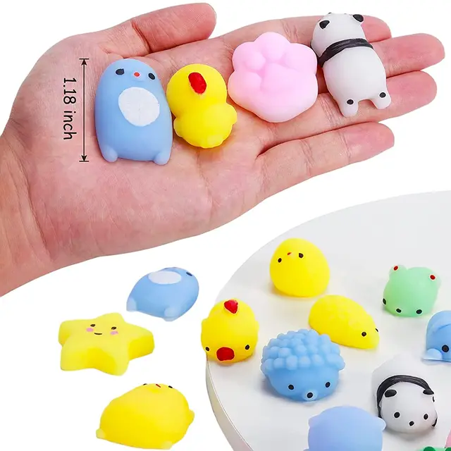 24Pcs/Set Mini Mochi Squishy Cute Cat Antistress Ball Squeeze Rising Abreact Soft Sticky Stress Reliever Toys Child Funny Gifts 3
