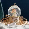 Christmas Snow Dream Couple Carriage Crystal Ball Music Box Music Box Girls Wedding Birthday Gift for Child Home Decor 6