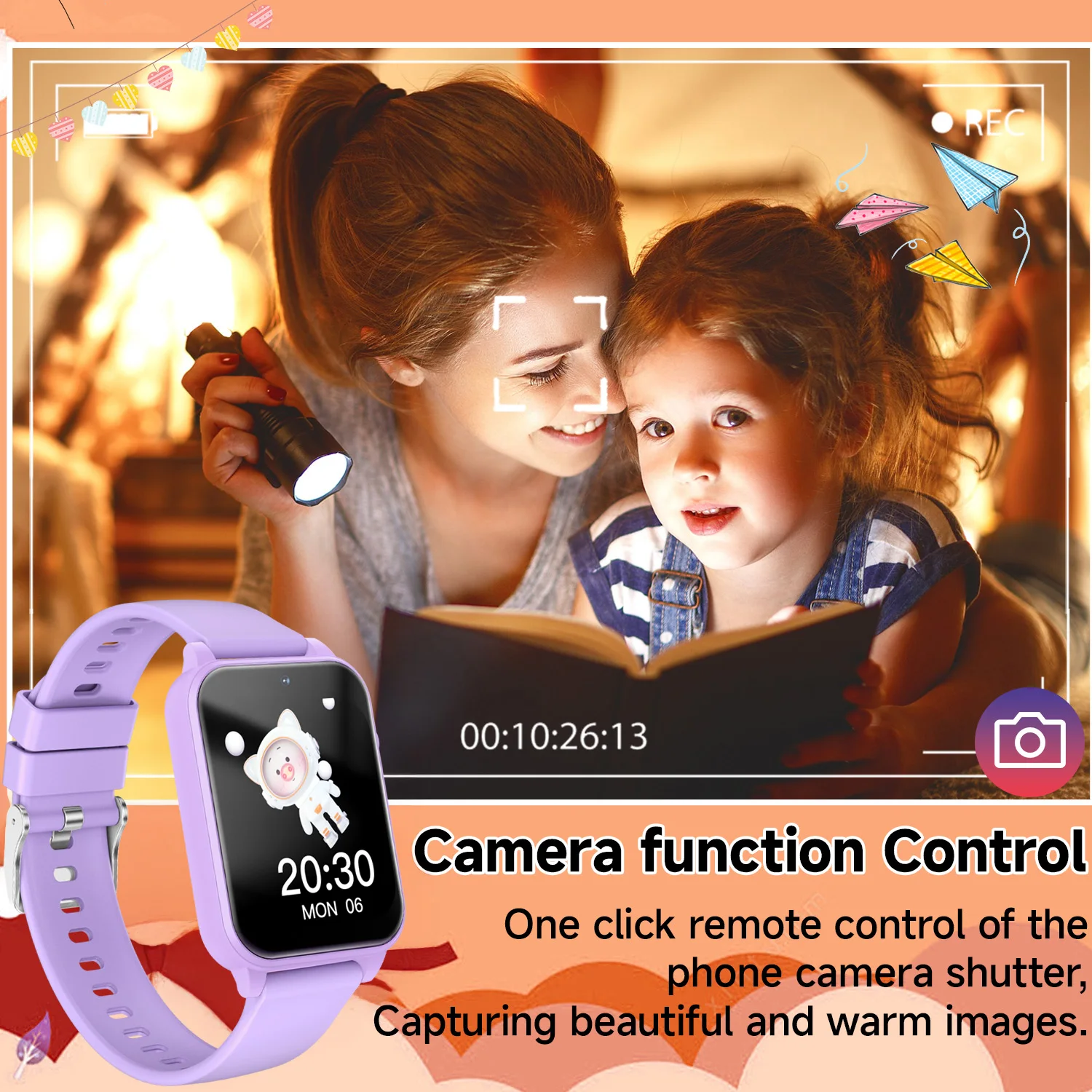 2026 New Children's Smart Watch Multifunction Interaction Take Photo Study Partner Flashlight Games for Boy Girl Kids Gift 3