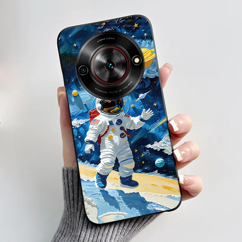 Aesthetic Cute Cat Fashion Shockproof Black Matte Soft TPU Phone Case