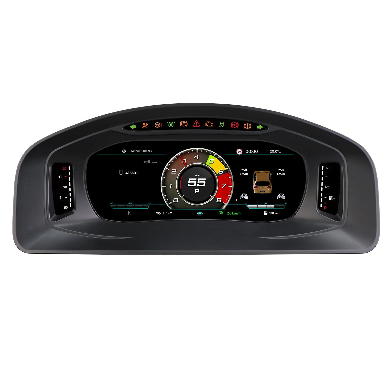 Hizpo - Panel de Instrumentos Digital para Automóvil de 10.25 Pulgadas para Volkswagen Multivan T5 2008-2015, Pantalla de Instrumentos con Carplay, Velocímetro, Medidor de Velocidad, Juego de Indicadores Inteligentes, Cabina Virtual, Modificación de Radio para Automóvil, HDMI Automotriz 1