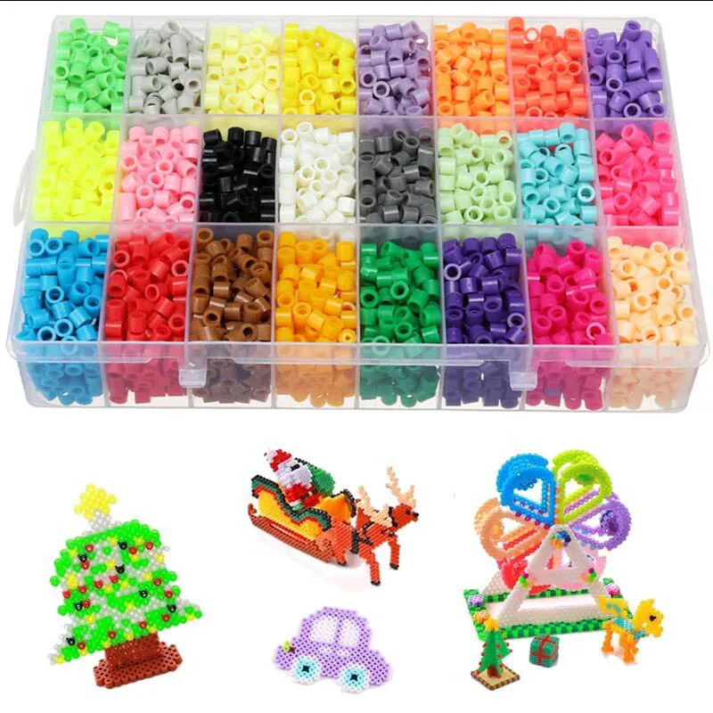 Magic Beads Kits Water Sticky Perler Beados Pegboard Set Fuse Jigsaw Puzzle  Education Toys for Kids