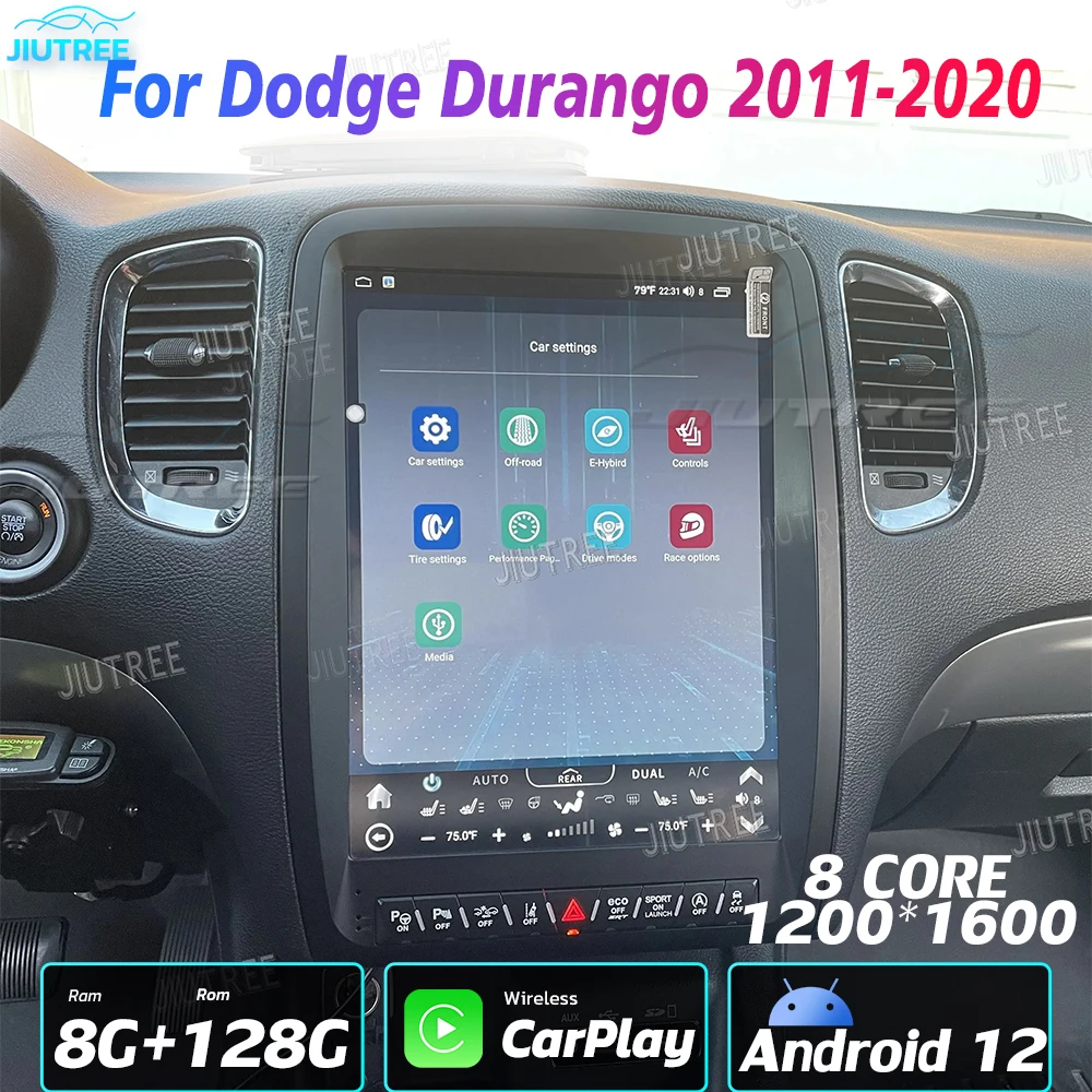 

13 inch Android 12 For Dodge Durango 2011-2020 Car Radio Tesla Style Stereo Receiver Autoradio Multimedia Player Navigation Unit