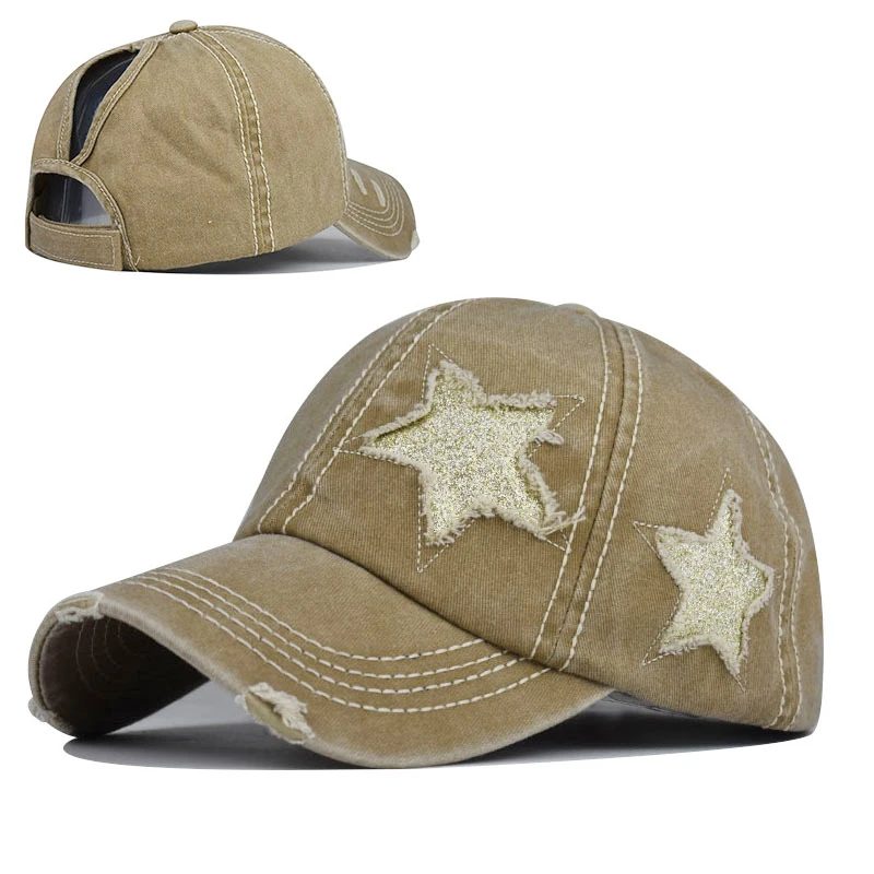 Casquette De Baseball Pour Femme Avec Trou Pour Queue De Cheval - Réglable, Vintage Et Protection Solaire - Idéale Pour L'été Et Le Sport