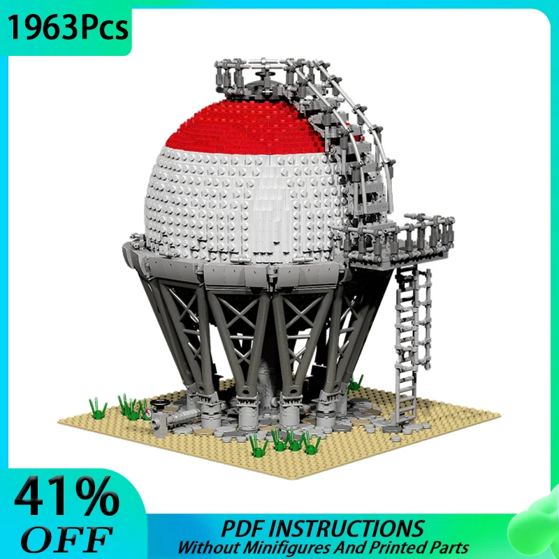 

Конструктор MOC Factory с газовым резервуаром, Модульные строительные блоки с видом на улицу, конструктор «сделай сам» в стиле архитектуры, детская игрушка, рождественский подарок