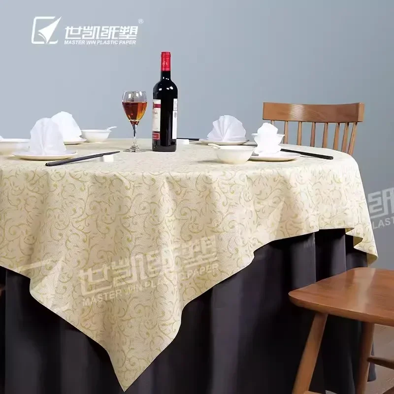 

ZXC017 PVC Imported dining table cloth with oil proof, waterproof, light luxury and high-end feel, rectangular tablecloth with