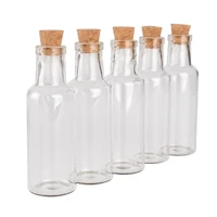 20pcs 25ml size 27*80*10mm Transparent Glass Wishing Bottles with Cork Stopper Empty Spice Jars Vials Christmas Wedding gift 1