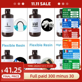 Resione 1KG ABS Like Tough Flexible Dental Transparent UV Resin 3d For Elegoo Anycubic Resin 3d Photon Resin