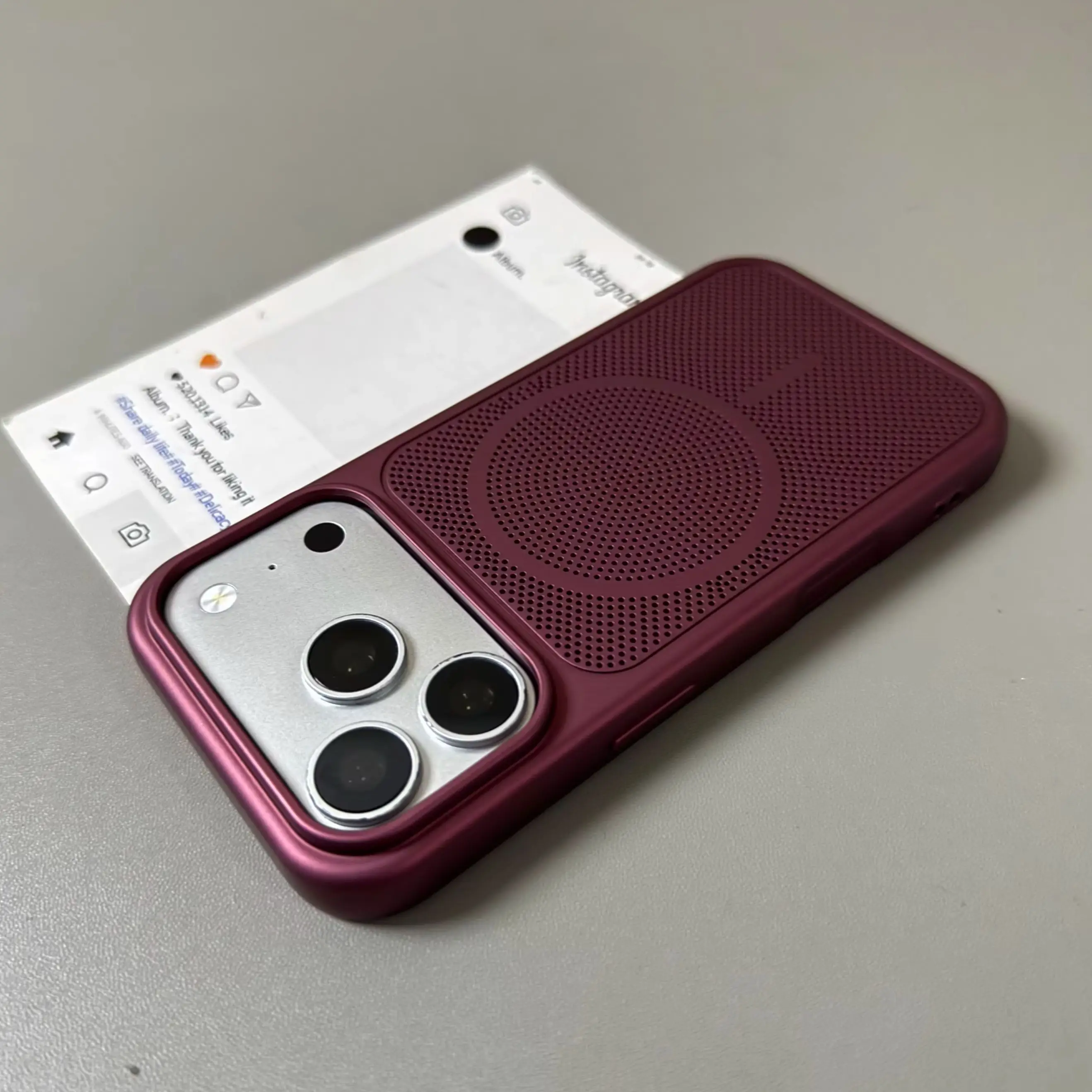 Advanced Heat Dissipation Magnetic Phone Case with Breathable Grid and Rugged Armor Design