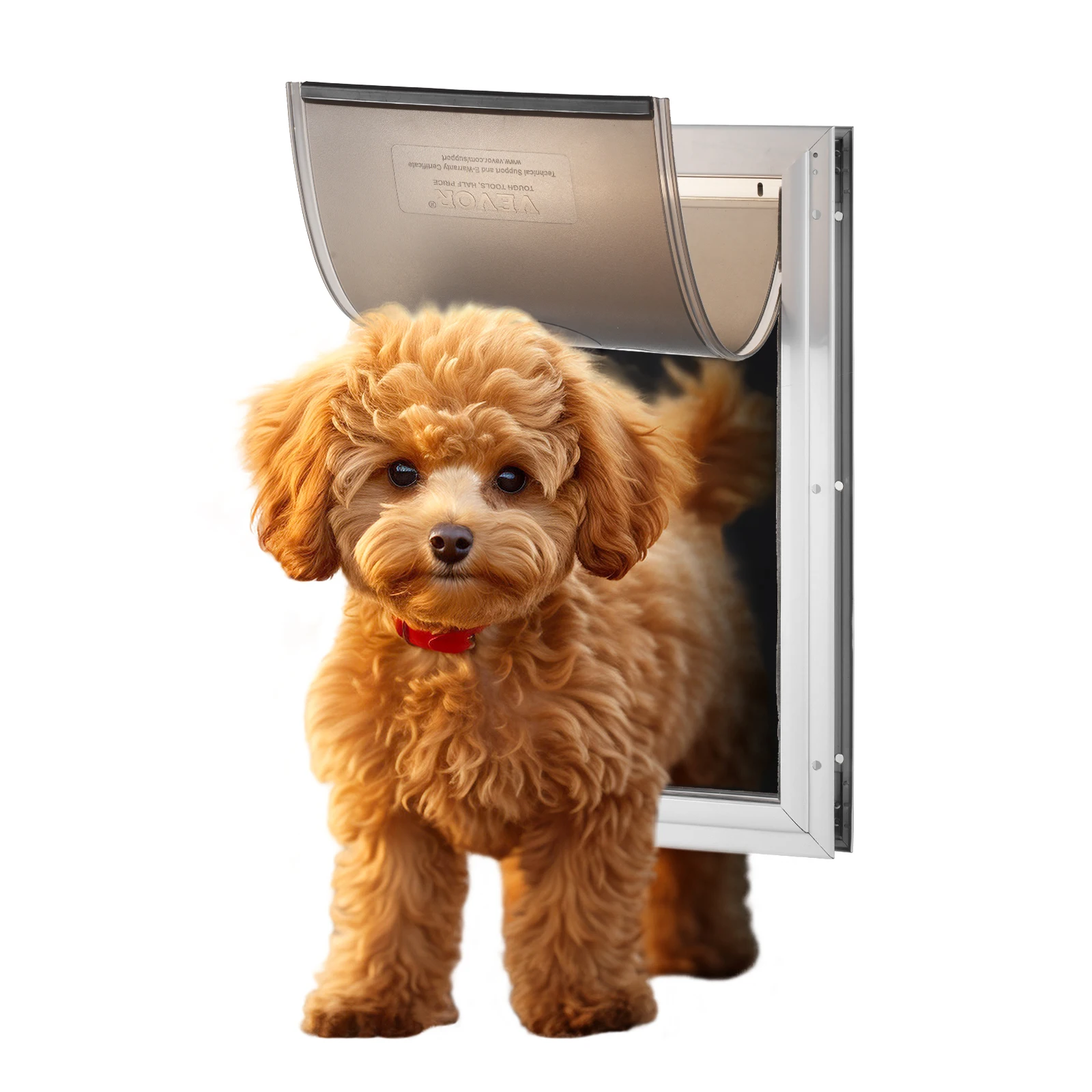 Aluminum Pet Door with Lock and Flap System for Dogs