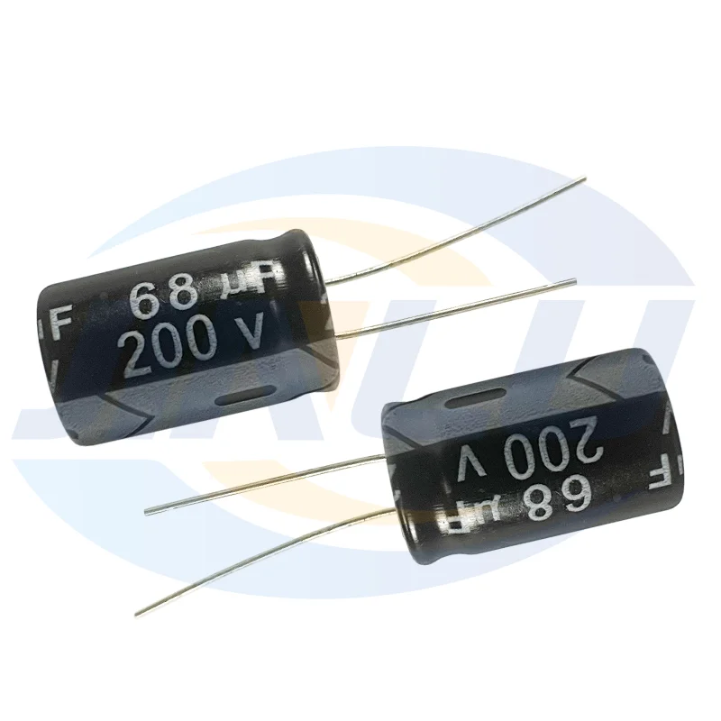 3 Condensatori Elettrolitici 68uF 200V 13x20mm – Radiali, Lotto Da 3 Pezzi