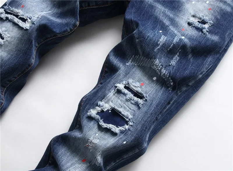 Dsq2 Mens Stretch Skinny Jeans Quality Luxury Brands Men Classic Black Denim Pants Male Fashion Ripped Jeans  Men Clothing D2 4