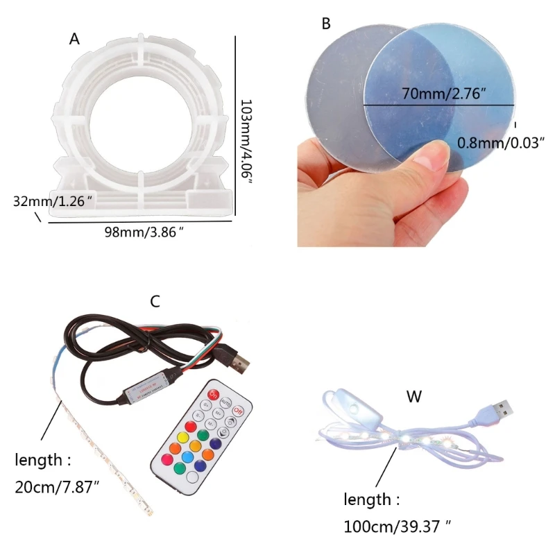 

Mirror Ornament Decoration Molds Used for Resin Casting Jewelry Making