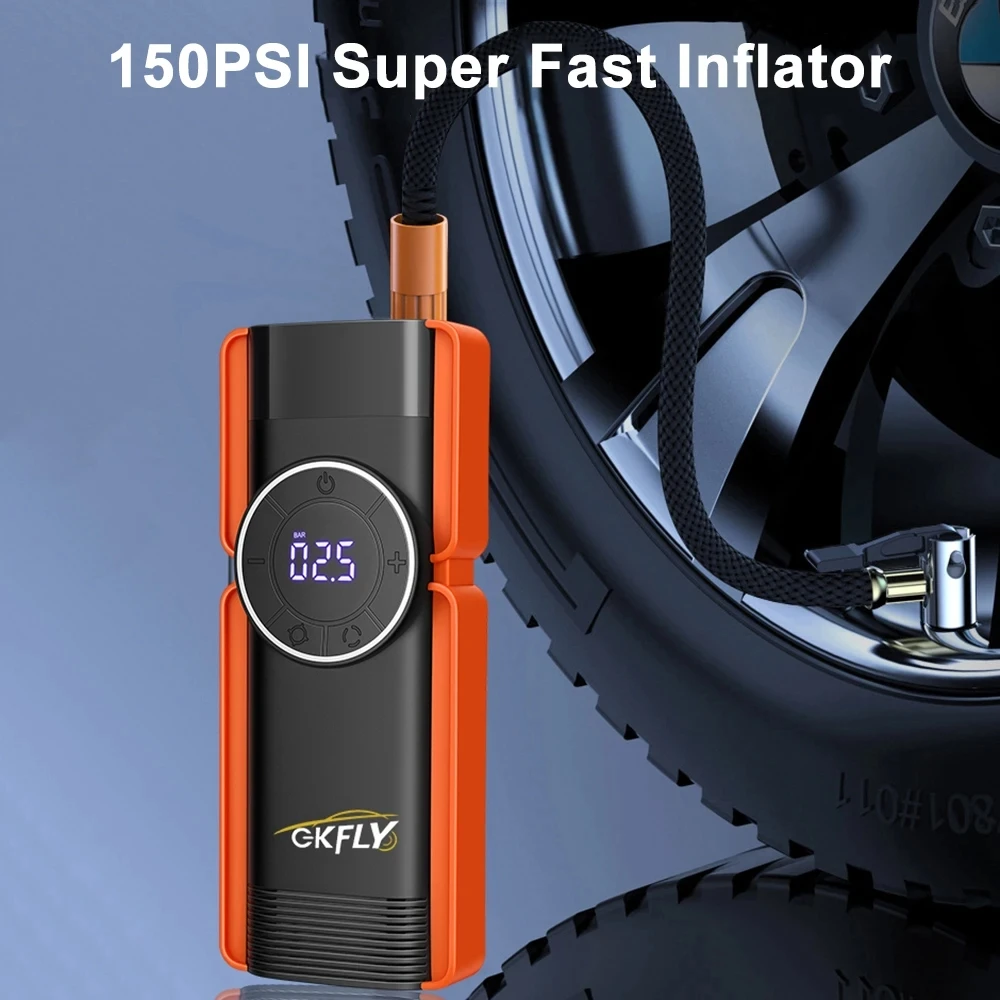 16000mAh Car Jump Starter 4 In 1 Pump Air Compressor 1400A Starting Device Power Bank 12V Digital Tire Inflator 150PSI car jump starter jump starter