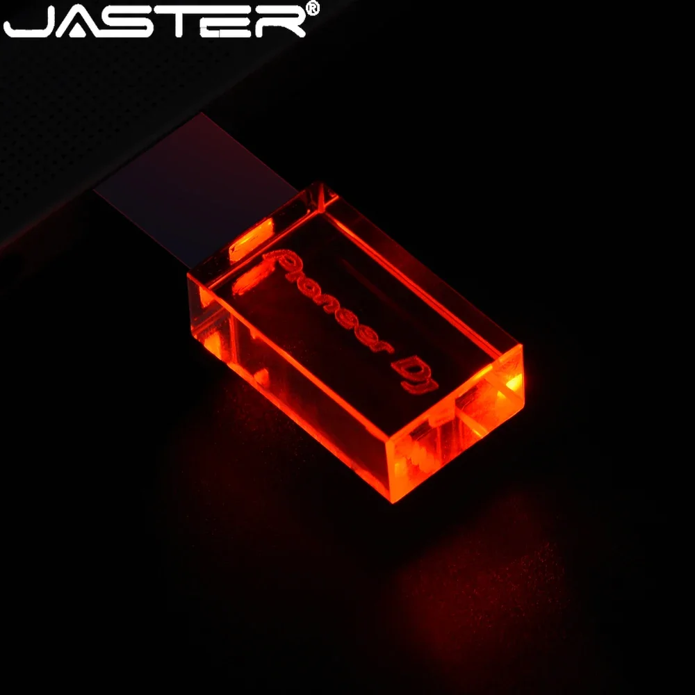 Logotipo Personalizado Pen Drive 128gb Usb Flash Drives 64gb Colorido Led Pendrive 32gb u Stick 16gb 8gb 4gb Pioneiro dj - Imagem 5
