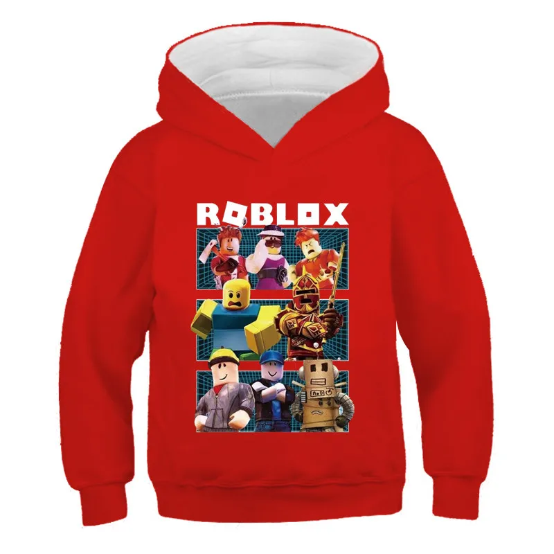 Boys Funny Robloxing Game Print Hoodies Cartoon Long Sleeve Children Pullover Spring Kids Girls Tops Children Clothes 3-14 Years children's sweatshirts Hoodies & Sweatshirts