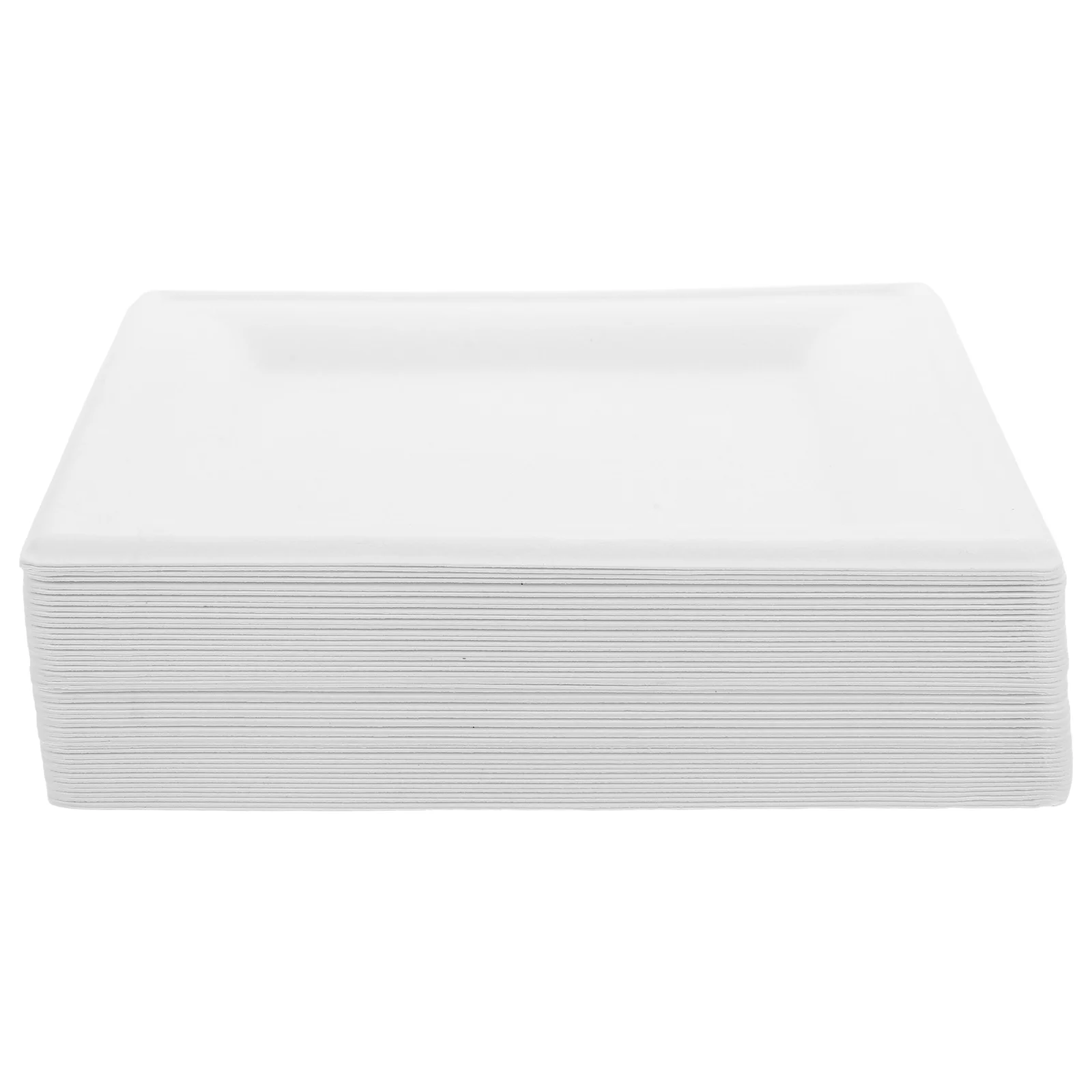 50 Pcs Disposable Cardboard Trays Paper Plates Serving Dishes for Parties Dinner Square Food Dessert Student Party