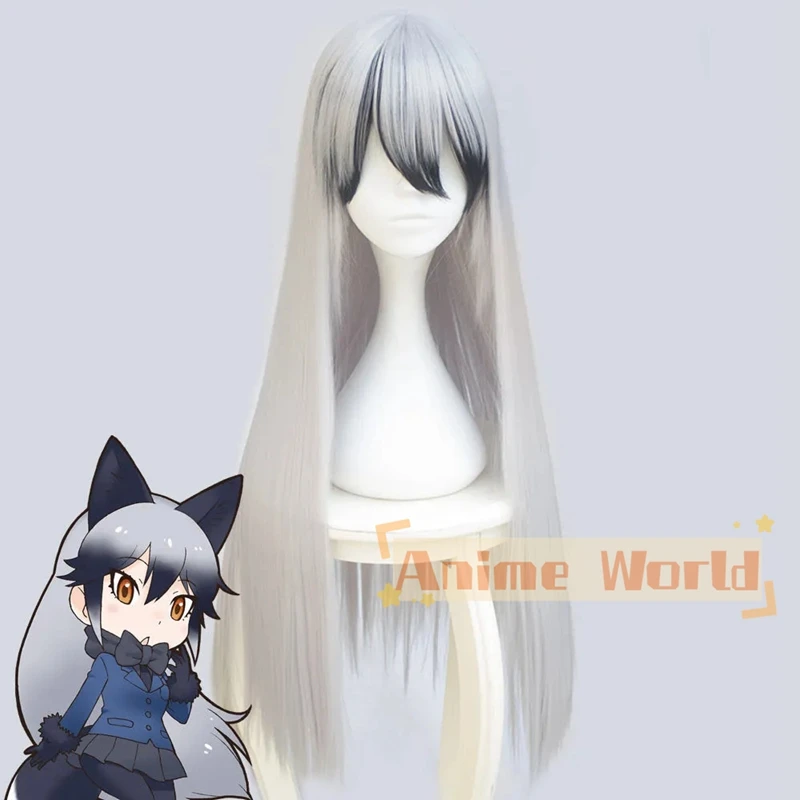 

Kemono Friends Серебряная лисица белый парик для косплея Хэллоуин синтетические волосы тепла