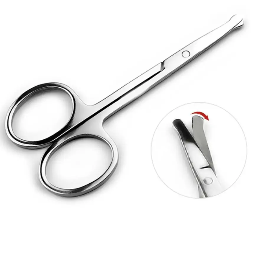 1PC Eyebrow Nose Hair Scissors For Women Men 3 Styles Multi-purpose Manicure Facial Trimming Small Nail Makeup Beauty Tools 4