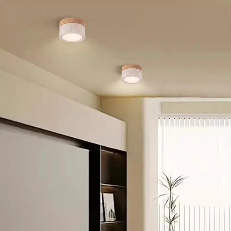 Wabi Sabi Stone LED Ceiling Light Brown ambient lighting