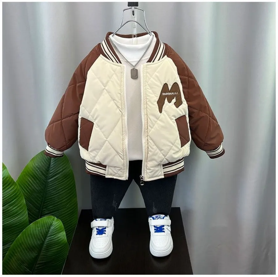 New Children Parkas Winter Jacket for Boys Girls Warm Top Coat Kids Thicken Velvet Jackets Baby Coats Soft Casual Outerwear
