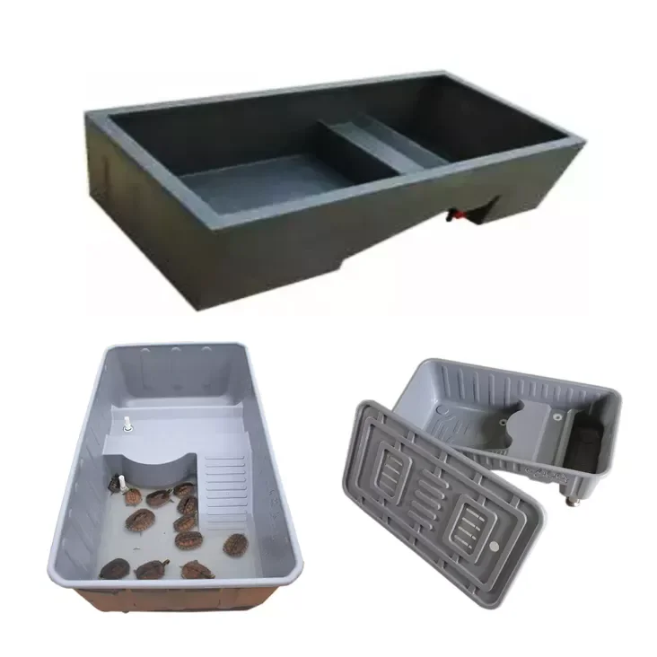 

Reptile Vivarium Box Turtle Tortoise Habitat with Basking Ramp Aquarium Tools