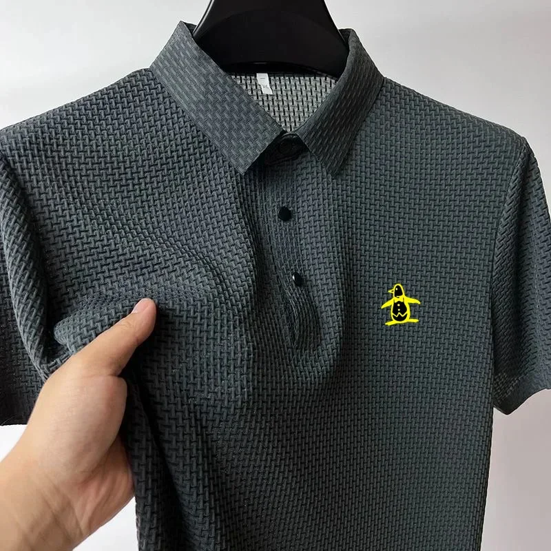 High Quality Summer Men Cool Polo Shirt New Short Sleeved Tops Polo T-shirt Polo Shirt Men's Fashion Casual Golf Clothing