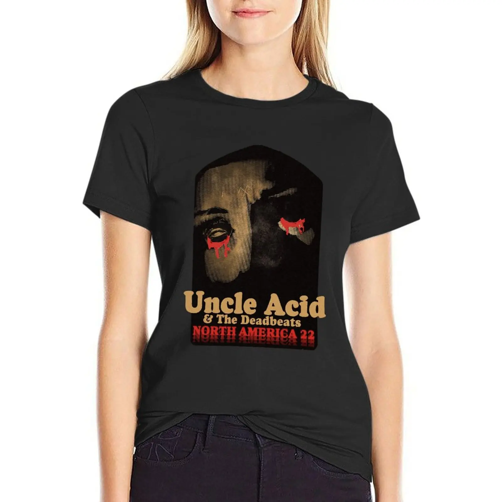 

Uncle Acid and the deadbeats North America 22 tour T-Shirt Aesthetic clothing oversized t-shirt dress for Women plus size sexy