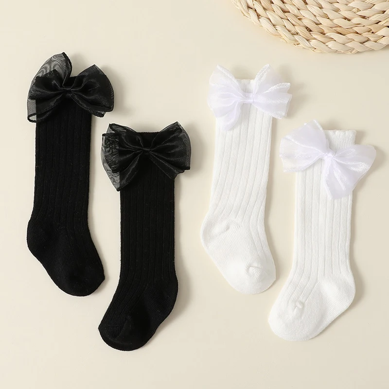 Autumn Baby Girls Mid Tube Socks Solid Color Infant Accessories