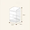 Clear Desk Organizer, Desk Accessories Holder with Drawers,Makeup Brush Storage Organizer for Office School Home Supplies 6