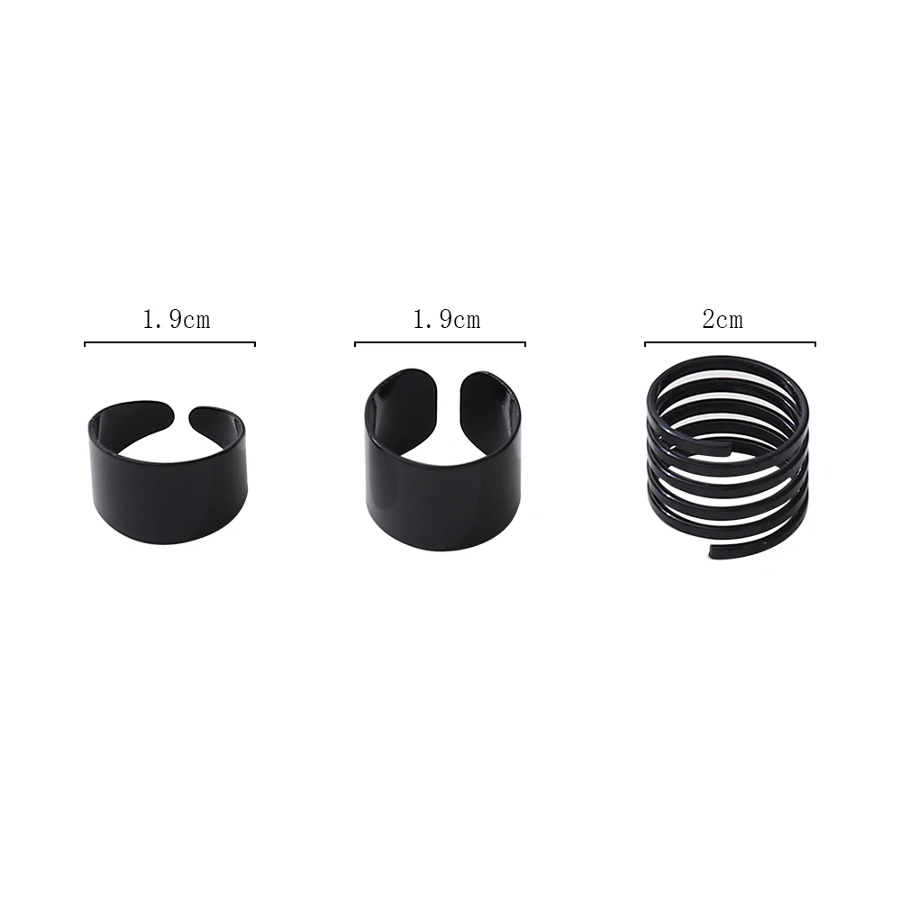Ring Set 3 Pcs Gold Finger Rings for Women