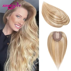 Women Toupee Straight Human Hair Extensions Silk Top Machine Made Toupee Indian Remy Hair Replacements Clip in Hair Extensions