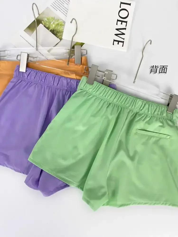 Women Clubhouse Skort High Waist Built-in Shorts Lightweight Woven Skirt Feel Cool Yoga Shorts With Side Slit Pocket